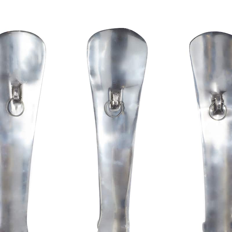 Aluminum Metal Large Knife, Spoon, and Fork Utensils Wall Decor (Set of 3) - Silver or Copper