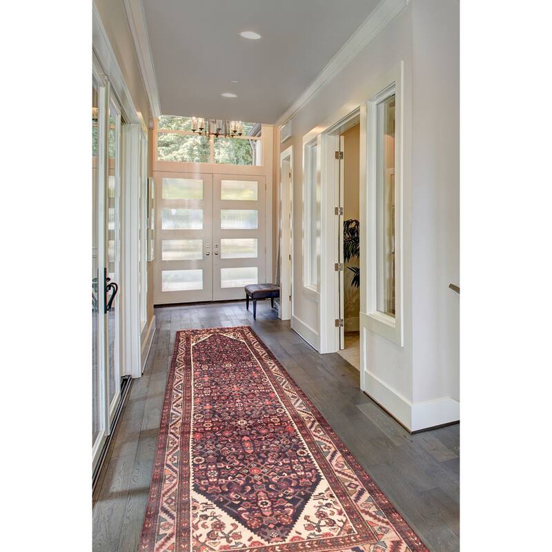 ECARPETGALLERY Hand-knotted Andelz Dark Navy Wool Rug - 3'7 x 10'0