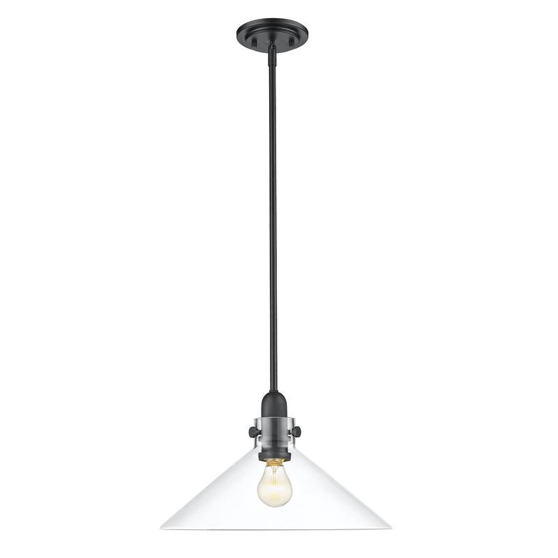 Dwyer 1-light Pendant w/ Clear Glass - Matte Black