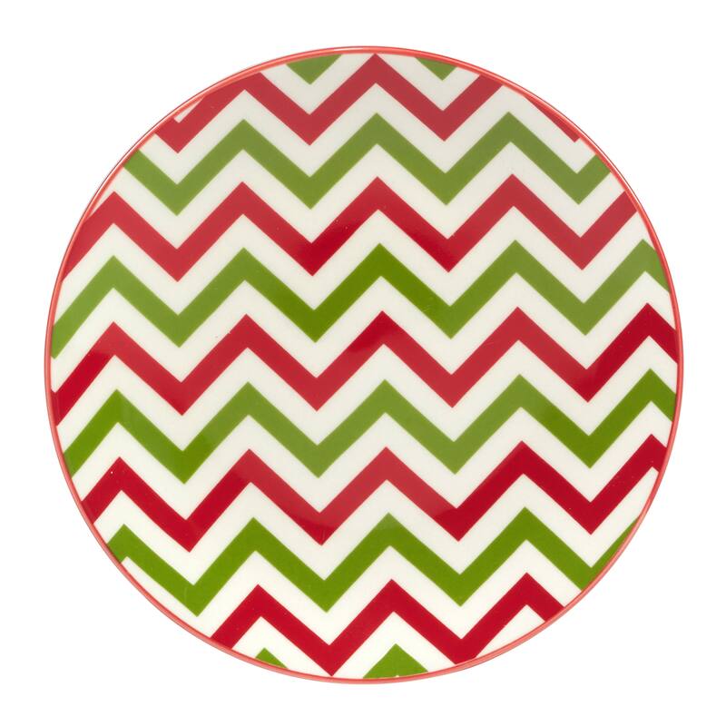 Certified International Holiday Fun 6" Luncheon/Canape Plates, Set of 6 Assorted Designs - 6-inch