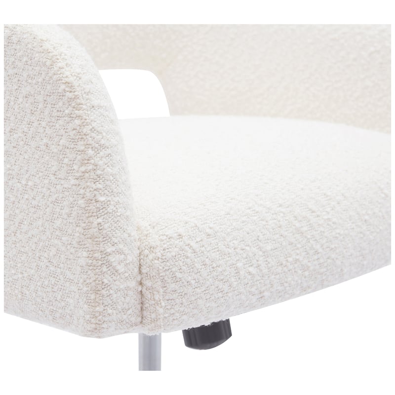 Boucle Upholstered Office/ Desk Chair - Swivel/ Adjustable Height (Set of 2)