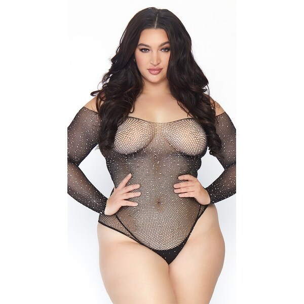 plus size fishnet suit