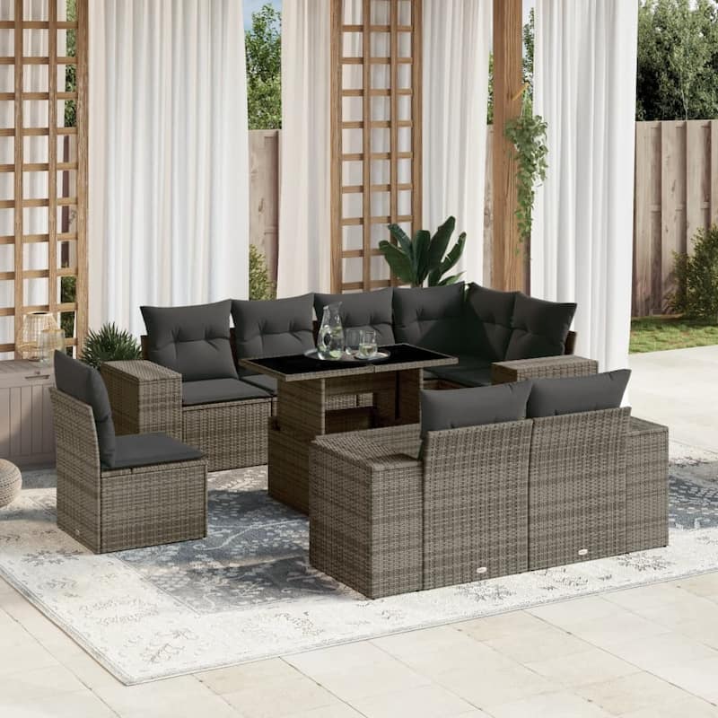 vidaXL Garden Sofa Set - 21.7 x 39.4 x 28.7