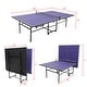 preview thumbnail 2 of 3, 9ft Full Size Folding Rolling Ping Pong Table with Net and 4 Wheels