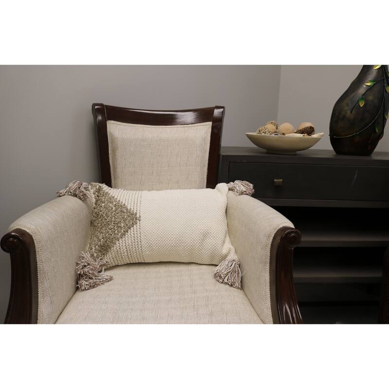 Home&Manor Riccione Wool & Cotton Designer Throw Pillow