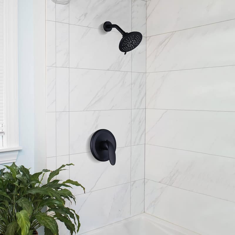 WOWOW Single Handle 5-Spray Shower Faucet with Valve
