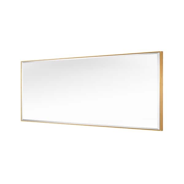dimension image slide 2 of 14, Rectangle Metal Framed Beveled Edge Bathroom Vanity Mirror