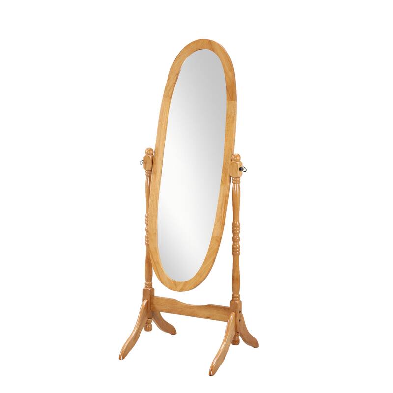 Roundhill Furniture Copper Grove Monks Hood Traditional Wooden Floor Cheval Mirror