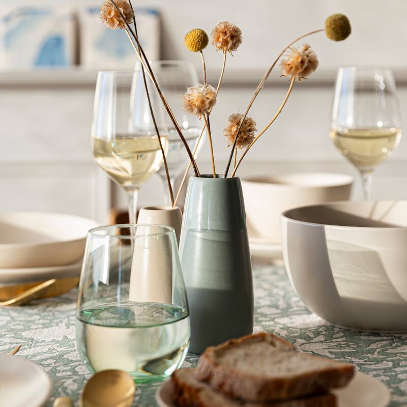 over&back Matte & Glossy Stoneware Decorative Bud Vases (Set of 3)