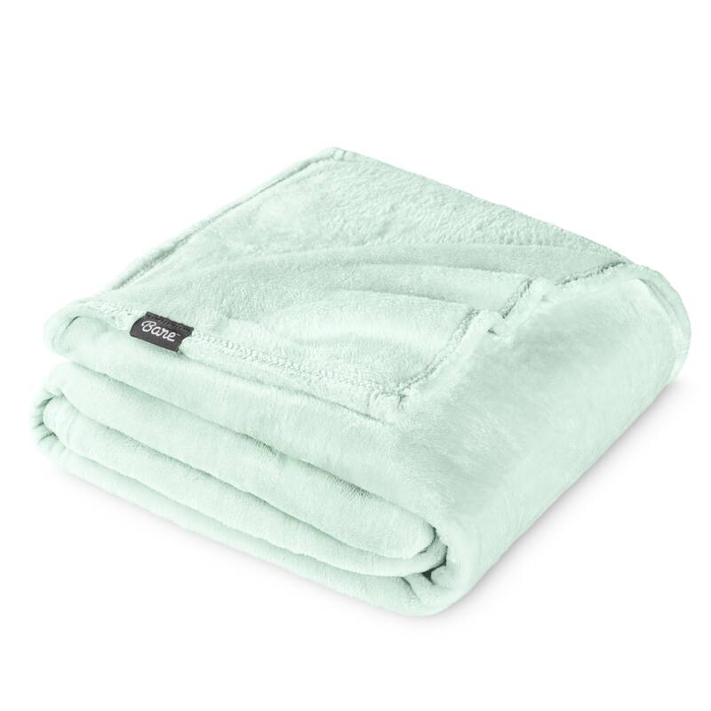 Bare Home Microplush Fleece Blanket - Ultra-Soft - Cozy Fuzzy Warm - Twin - Twin XL - Spring Mint