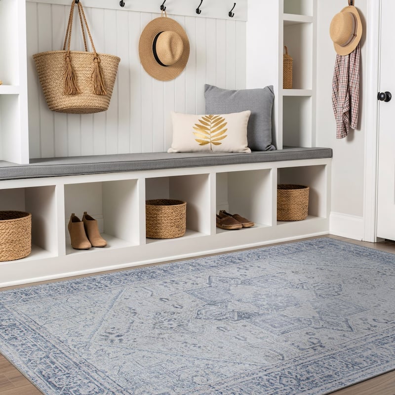 World Rug Gallery Medallion Boho Washable Area Rug