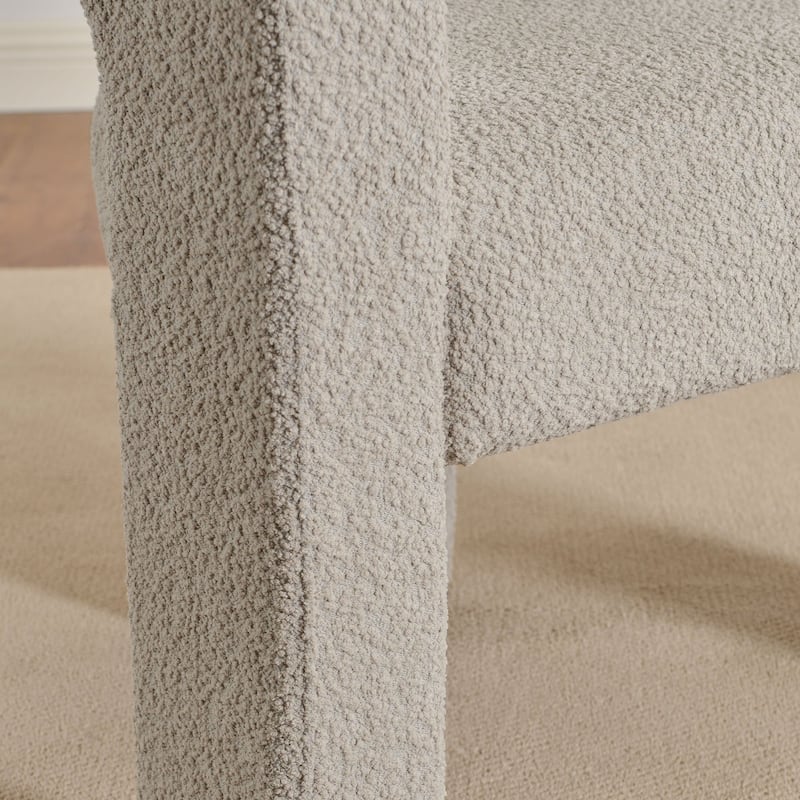 KINWELL 28" Wide Boucle Upholstered Square Armchair (Set of 2)