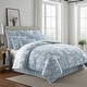 preview thumbnail 1 of 13, Elwood Cornflower Blue Cotton Comforter Set 8 Piece