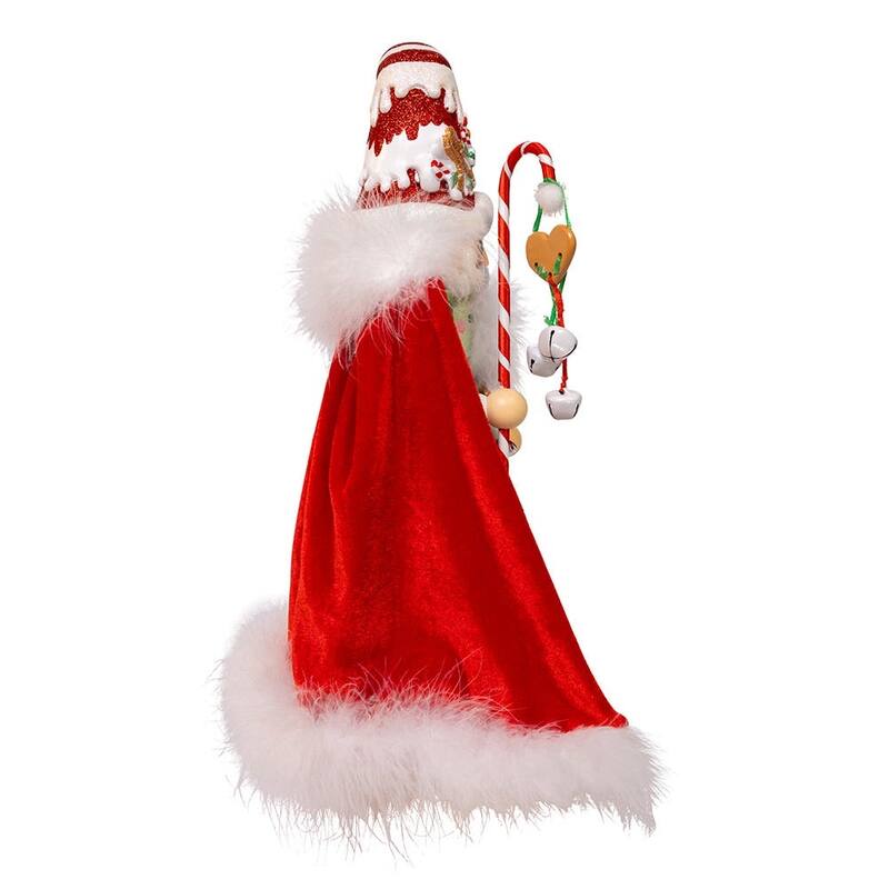 Kurt Adler delightful 15-Inch Hollywood Nutcrackers Gingerbread Candy Santa Nutcracker