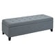 preview thumbnail 2 of 8, Porch & Den Holmden 51-inch Fabric Tufted Storage Ottoman Bench