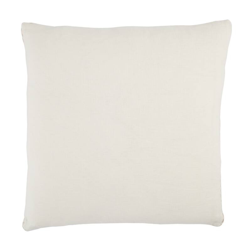 Ismay Border Pillow - 24"X24" Cover Only - Ivory/Blush