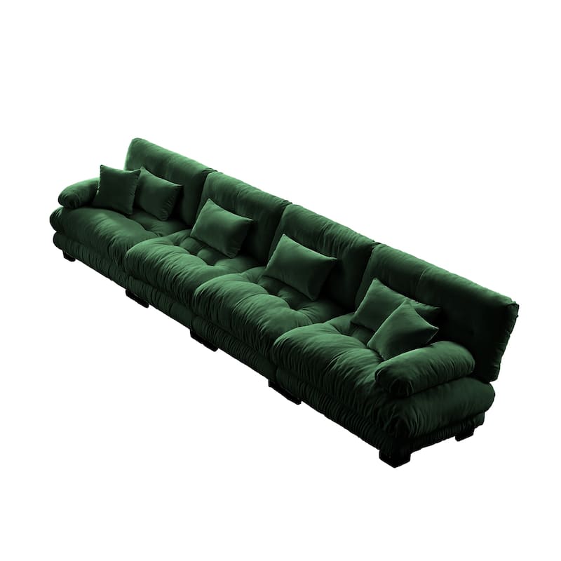 4-Seater Modular Deep Seat Sectional Sofa Couch