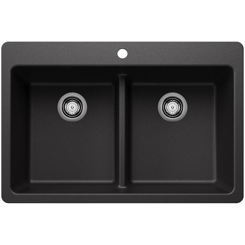 Blanco 443205 Liven 33" Drop-In/Undermount 50/50 Double Basin - Anthracite