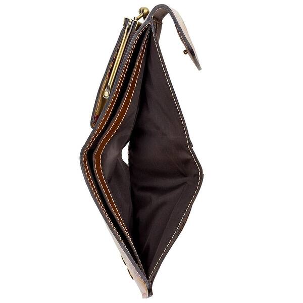 Shop Patricia Nash Women S Brown Bifold Floral Antique Rose Reiti Leather Overstock 30965708