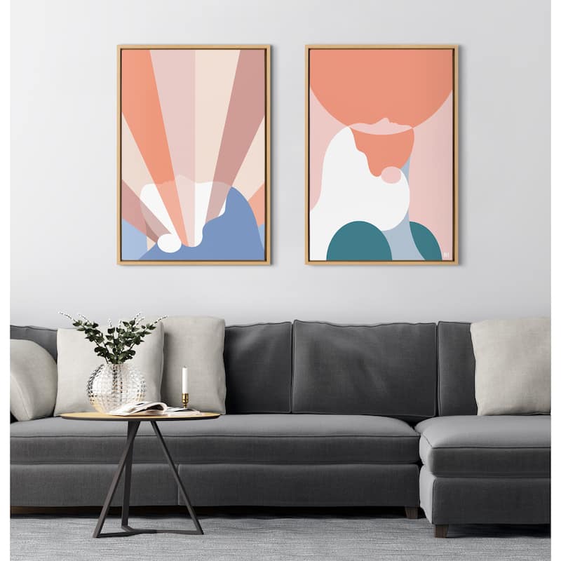 Kate and Laurel Sylvie Are Enough Framed Canvas by Maggie Stephenson