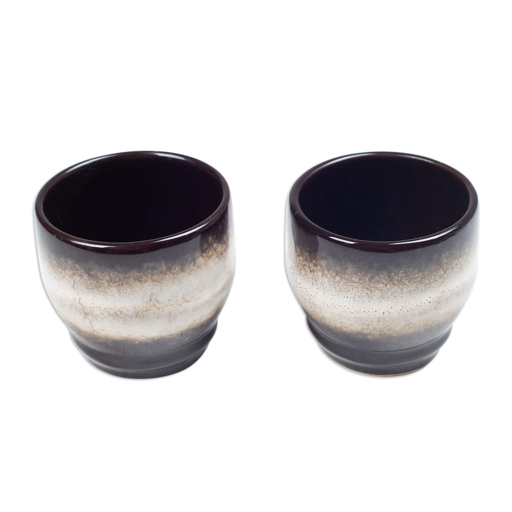 Novica Handmade Serene Flavors Ceramic Cups (Pair)
