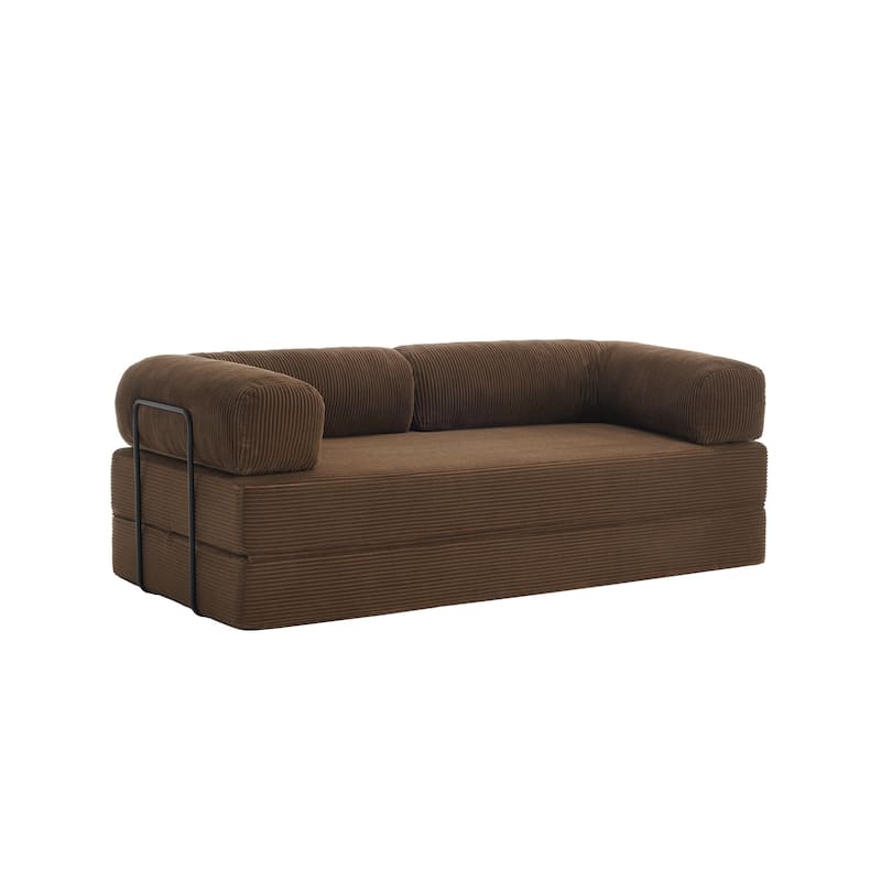 Oversized Corduroy Convertible Floor Sofa Bed Sleeper Couch