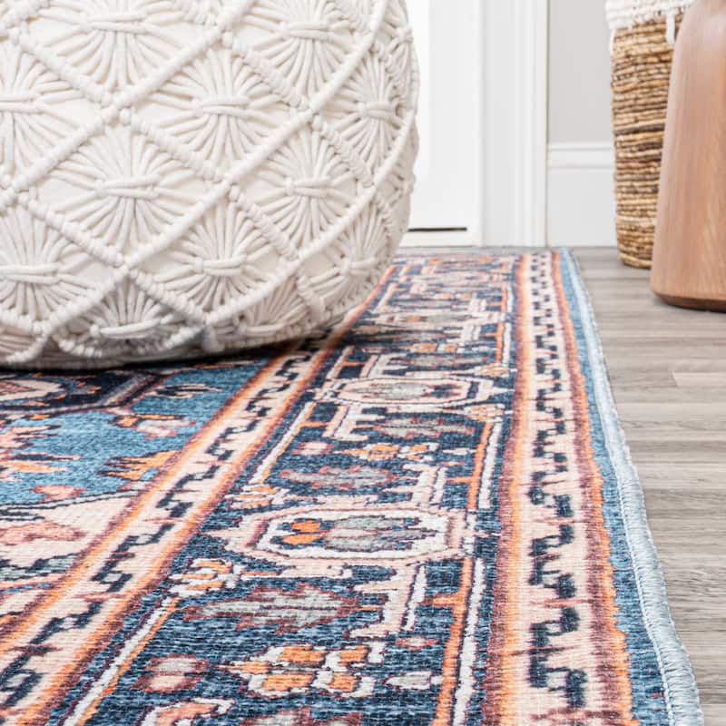 JONATHAN Y Cirali Ornate Large Medallion Machine Washable Area Rug