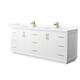 Option White / Giotto Quartz Top / Satin Bronze Hardware