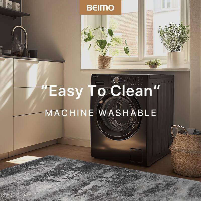 Mcow Modern Abstract Dark Soft Polyester Area Rug