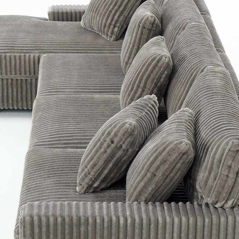 Anne 150" W Oversized Upholstered Modular Sectional Sofa