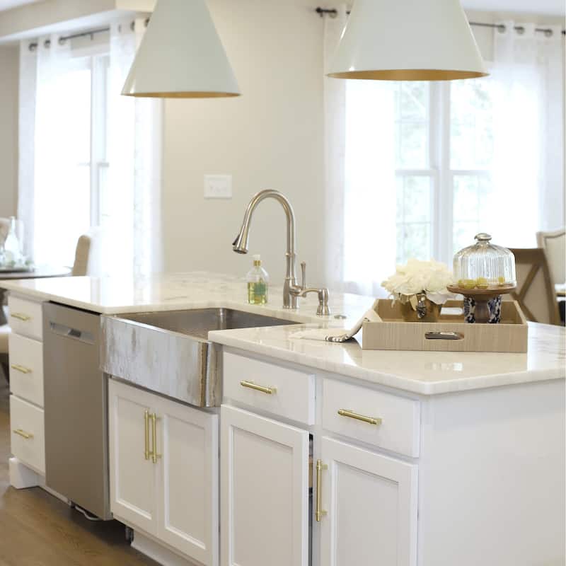 Lange Crafted Stainless Steel 32" Single Bowl Farmhouse Apron Front Undermount Kitchen Sink
