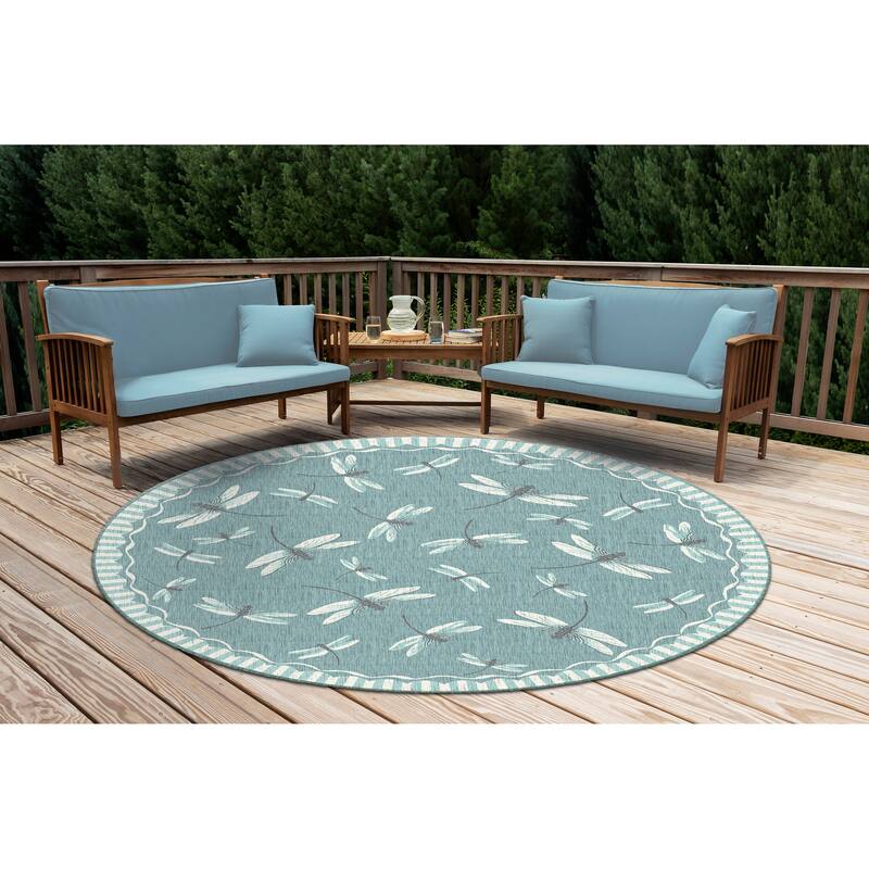 Liora Manne Carmel Dragonfly Indoor/Outdoor Rug