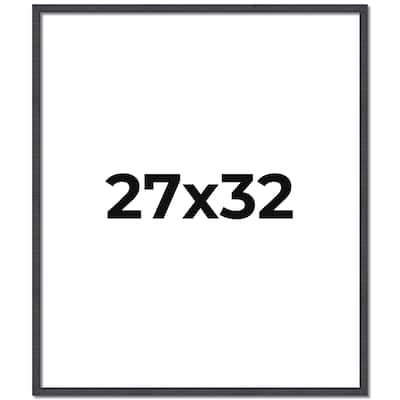 27x32 Frame Brown Solid Wood Picture Frame - Complete Modern Photo