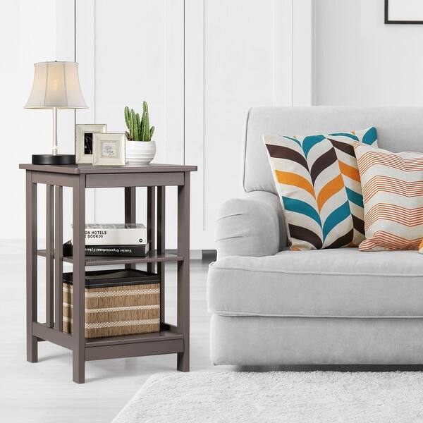 Shop Costway 3 Tier Side Table Nightstand Sofa End Table W