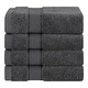 preview thumbnail 34 of 60, American Soft Linen, Salem Luxury 4 Pack Washcloth Set, %100 Combed Cotton, 13 x 13 Washcloths Grey