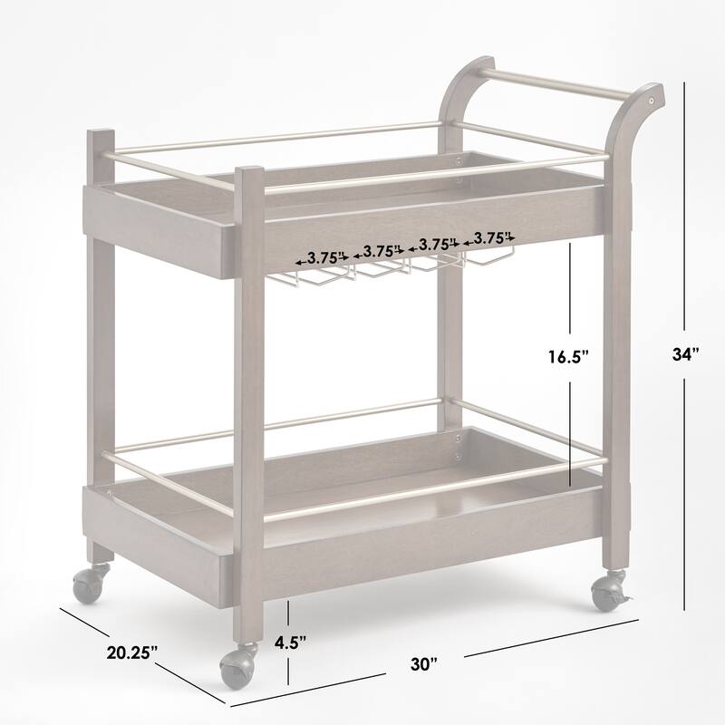 Simple Living Butler Rolling Bar Cart