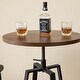 preview thumbnail 47 of 60, Glitzhome Industrial Modern Adjustable Bar Table Rustic Steel 3-Piece Pub Sets