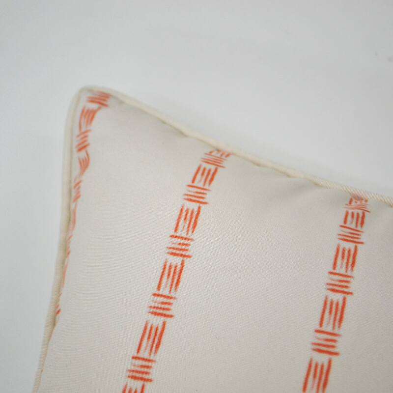 Jiti Outdoor Contrast Color front and back Bamboo Stripes Patterned Small Throw Pillow 16 x 16
