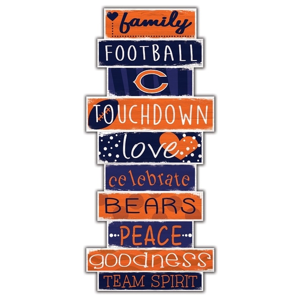 Chicago Bears Celebrations Stack 24" Wood Sign