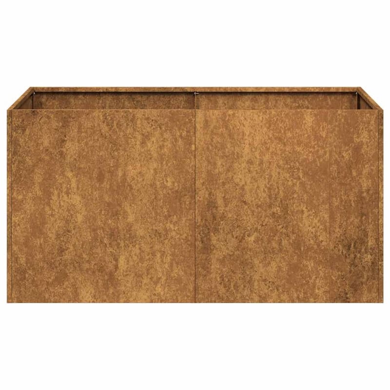 vidaXL Planter Rusty Weathering Steel Large Decorative Inlays Planter - 15.7 x 31.5 x 15.7