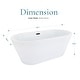 preview thumbnail 13 of 33, Altair Kaprun Flatbottom Freestanding Acrylic Soaking Bathtub in Glossy White with Drain and Overflow