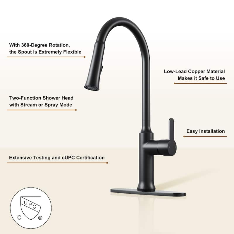 Kitchen Faucet Single-Handle Pull-Out Sprayer Kitchen Sink Faucet