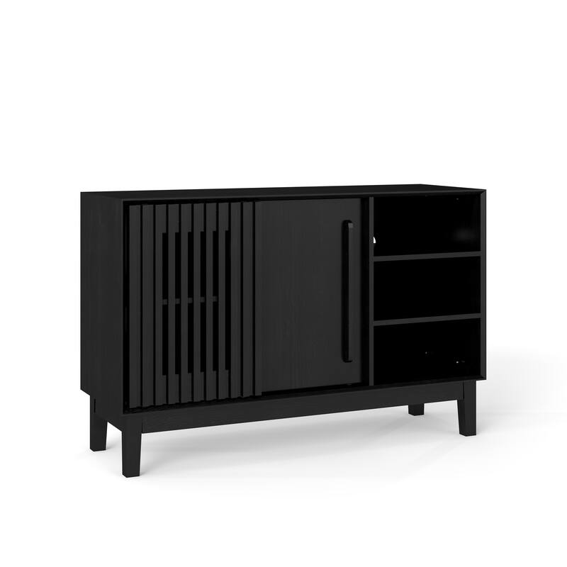 Farmhouse 47.25" Sideboard Buffet Cabinet with Storage and Solid Wood Feet for Stylish Home Organization