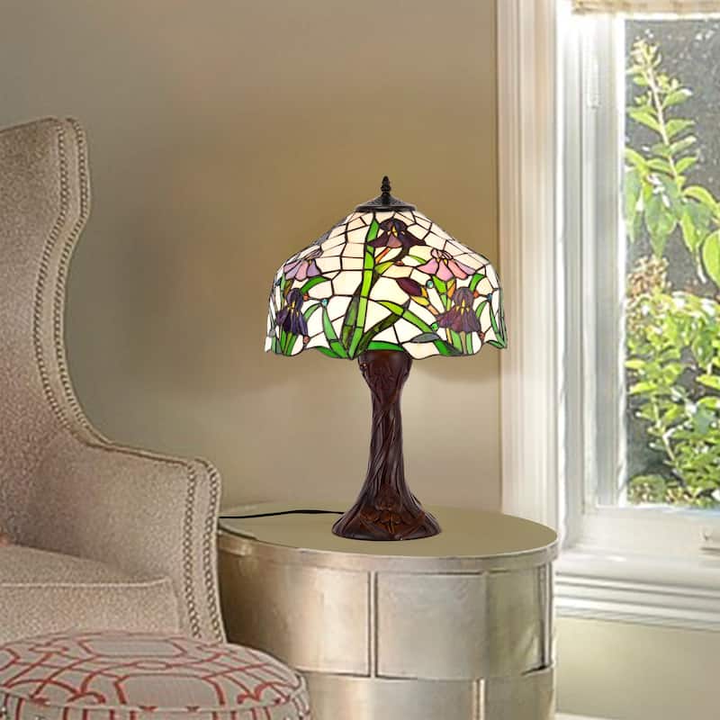 Tiffany-style Iris Table Lamp