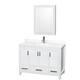 Option White / White Quartz Top / Brushed Chrome Hardware