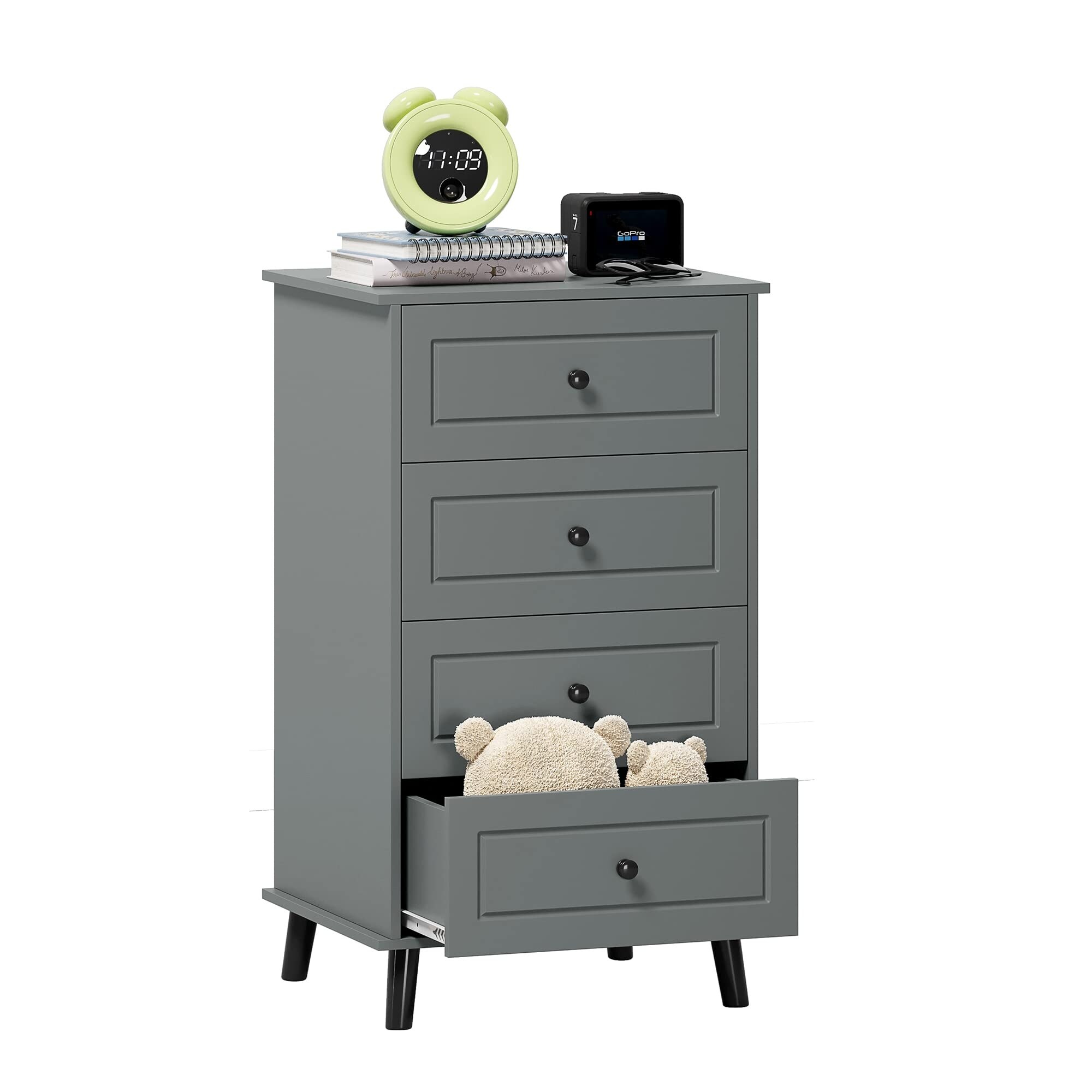 tall narrow grey dresser Granville Tall 23.62 Narrow Dresser in Dark Grey