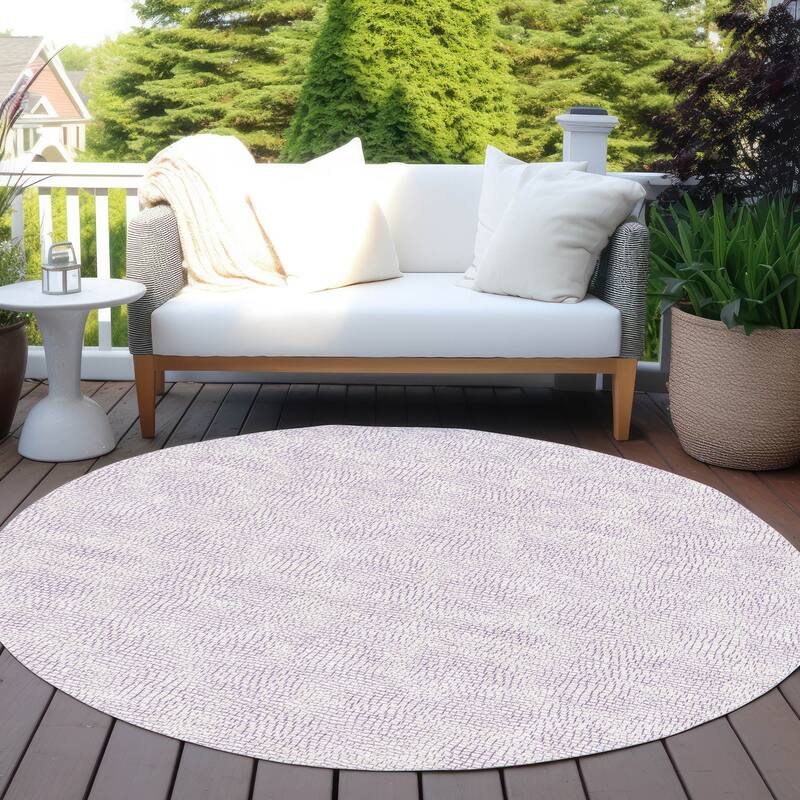 Machine Washable Indoor/ Outdoor Solid Causal Chantille Rug