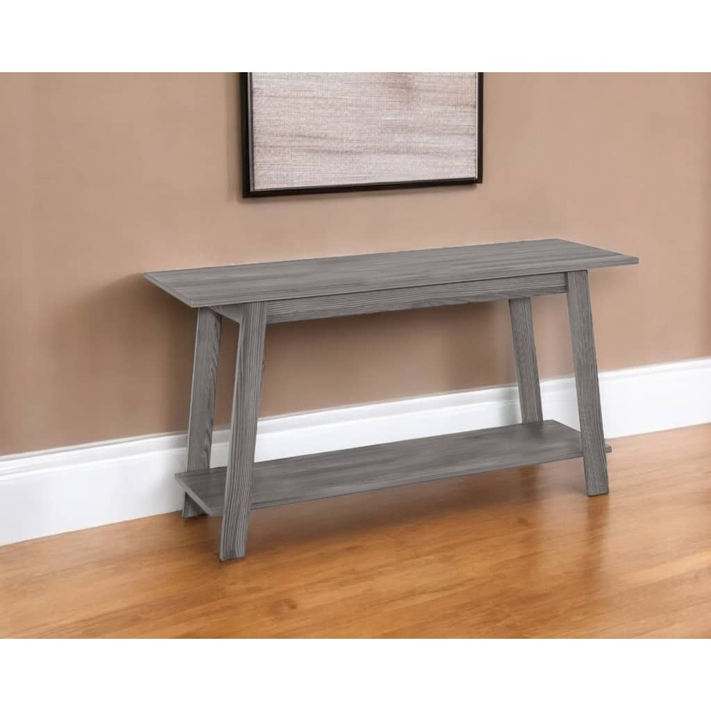 HomeRoots 42" Gray Open Shelving TV Stand - n/a