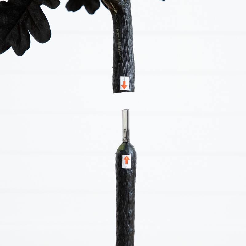 Artificial Black Oak Halloween Tree with Pot - 5'