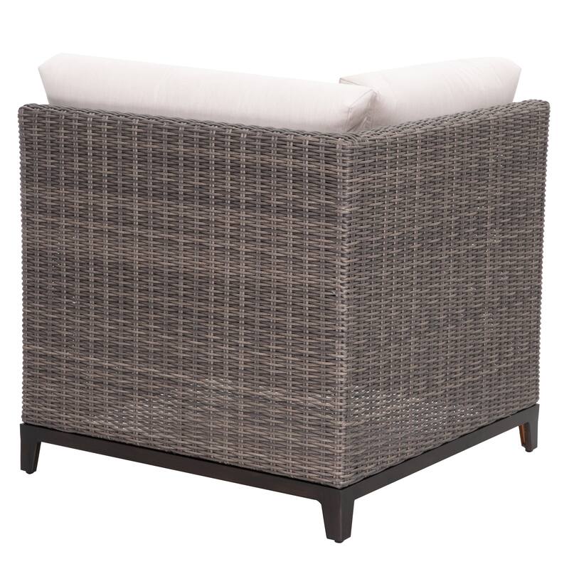 Beaufort 4-Piece Outdoor Wicker and Aluminum Sectional Sofa